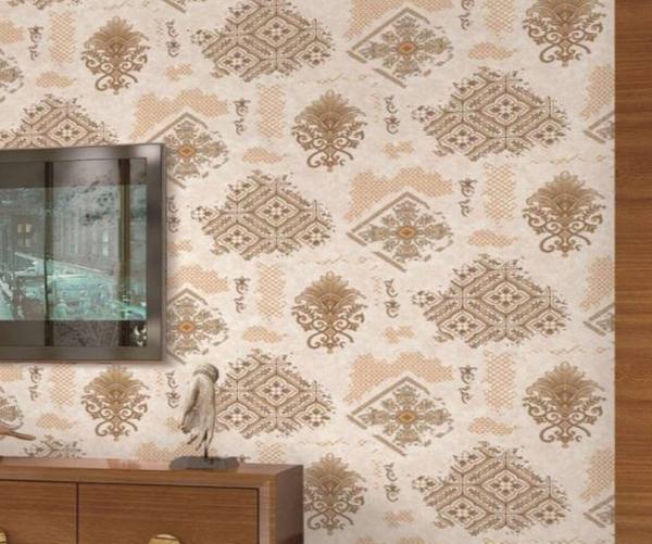 Olive wallpaper, Classic / Damask